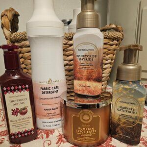 NEW! Bath and Body Works Autumn Collection, Pumpkin Spice Latte, Amber Blush